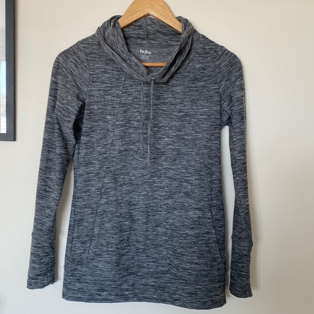 Hyba grey athletic long sleeve top XXS